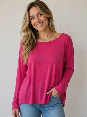 Westbound Fuchsia Long Sleeve Top Size XL